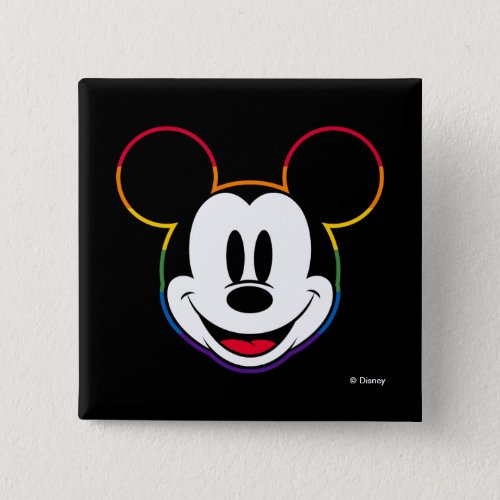Classic Mickey Rainbow Head Button