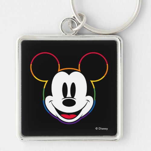 Classic Mickey Rainbow Head Keychain