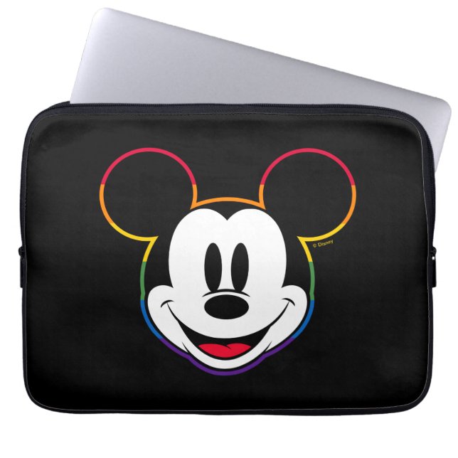 Classic Mickey Rainbow Head Laptop Sleeve (Front)