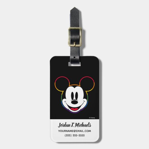 Classic Mickey Rainbow Head Luggage Tag