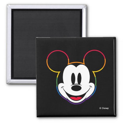 Classic Mickey Rainbow Head Magnet