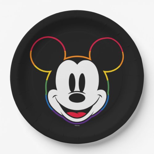 Classic Mickey Rainbow Head Paper Plates