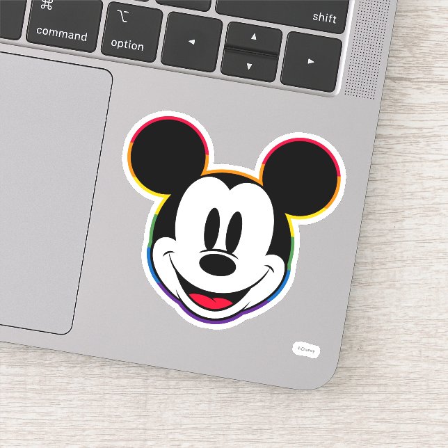 Classic Mickey Rainbow Head Sticker (Detail)