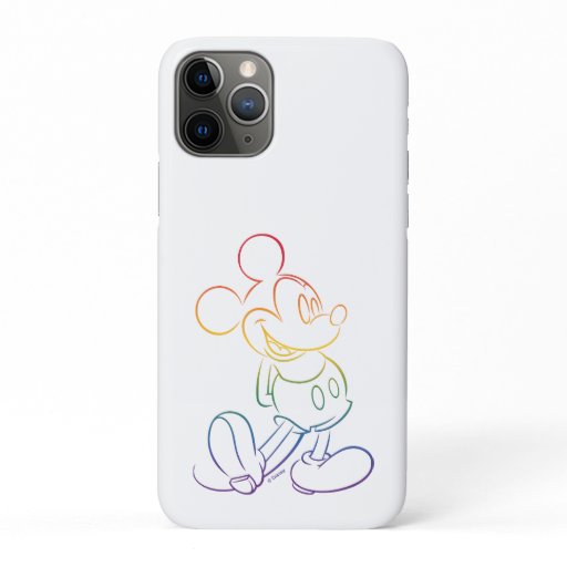 Classic Mickey Rainbow Outline iPhone 11 Pro Case