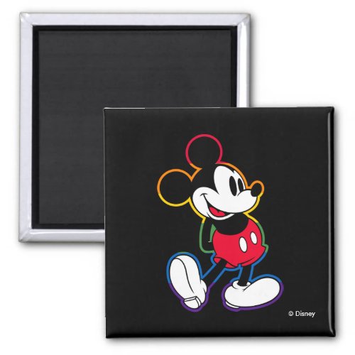 Classic Mickey Rainbow Outline Magnet