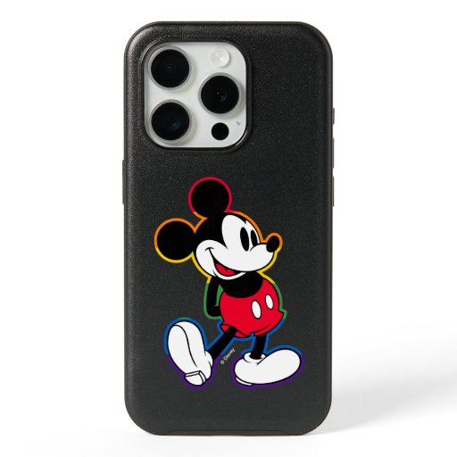 Classic Mickey Rainbow Outline iPhone 15 Pro Case