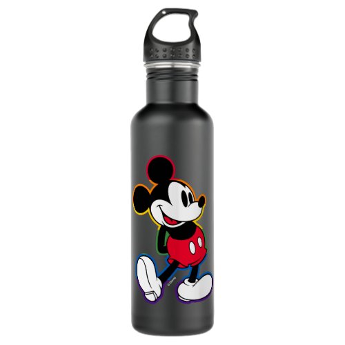 Classic Mickey Rainbow Outline Stainless Steel Water Bottle