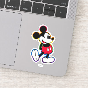 Classic Mickey Rainbow Outline Sticker