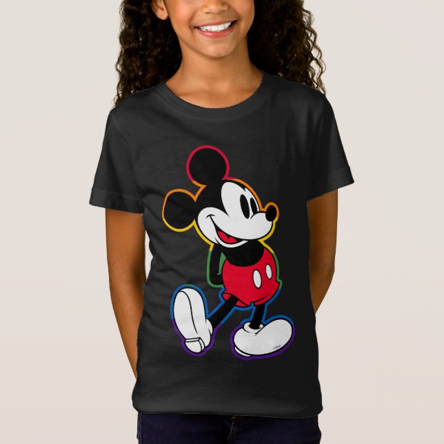 Classic Mickey Rainbow Outline T-Shirt (Front)