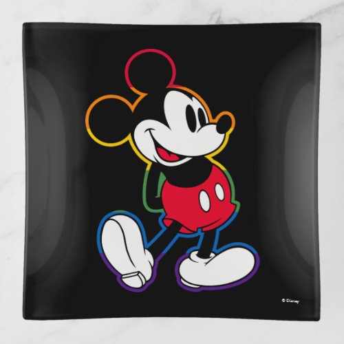 Classic Mickey Rainbow Outline Trinket Tray