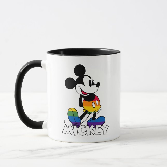 Classic Mickey Rainbow Stripes Mug (Left)
