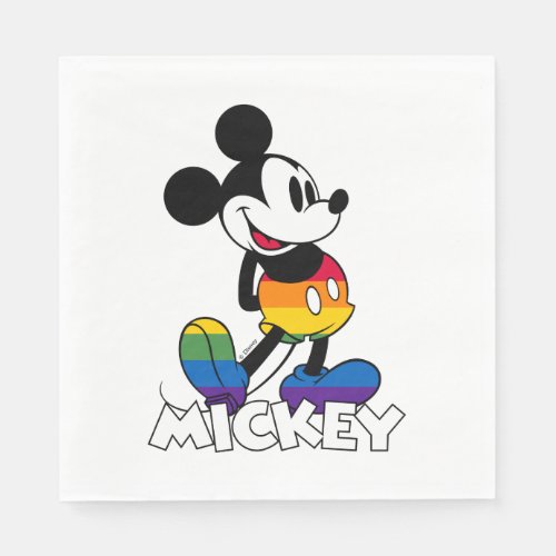 Classic Mickey Rainbow Stripes Napkins