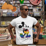 Classic Mickey Rainbow Stripes T-Shirt<br><div class="desc">Add a splash of color and classic Disney charm with this vibrant Mickey Mouse design! Featuring Mickey Mouse in his iconic pose against bold, multicolored rainbow stripes, this artwork blends nostalgia with a fun, modern twist. The bright and playful background makes Mickey stand out, creating a cheerful and energetic look...</div>