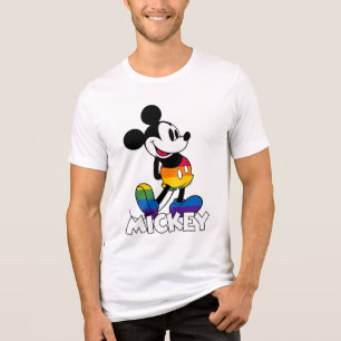 Classic Mickey Rainbow Stripes Tri-Blend Shirt