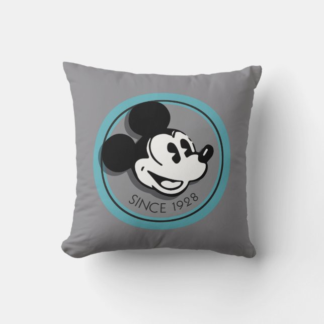 Classic Mickey Since 1928 Throw Pillow (Front)