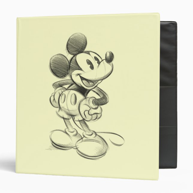 Classic Mickey | Sketch 3 Ring Binder (Front/Inside)