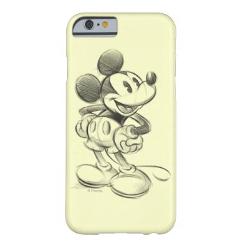 Classic Mickey | Sketch Barely There Iphone 6 Case by MickeyAndFriends at Zazzle
