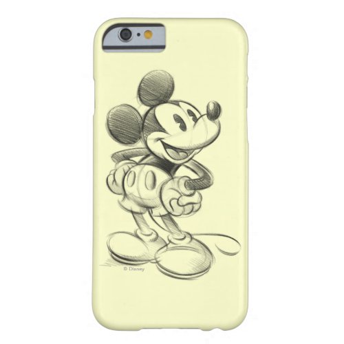 Classic Mickey  Sketch Barely There iPhone 6 Case