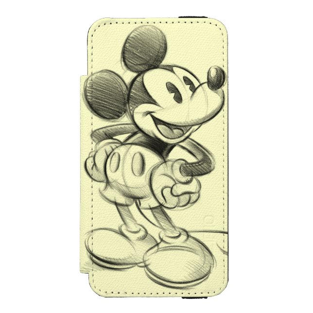 Classic Mickey | Sketch Incipio iPhone Wallet Case (Folio Front)