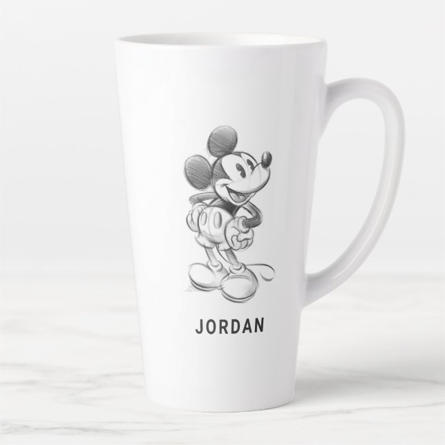 Classic Mickey | Sketch Latte Mug (Right)
