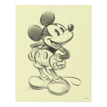 Classic Mickey | Sketch Panel Wall Art by MickeyAndFriends at Zazzle