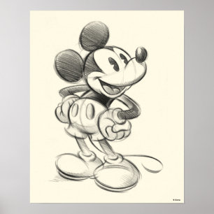 Classic Mickey   Sketch Poster