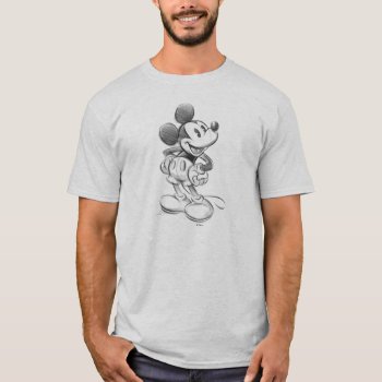 Classic Mickey | Sketch T-shirt by MickeyAndFriends at Zazzle
