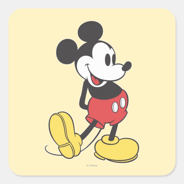 Classic Mickey Square Sticker (Front)