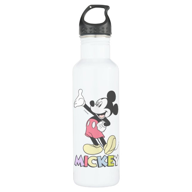 Classic Mickey Stainless Steel Water Bottle (Front)