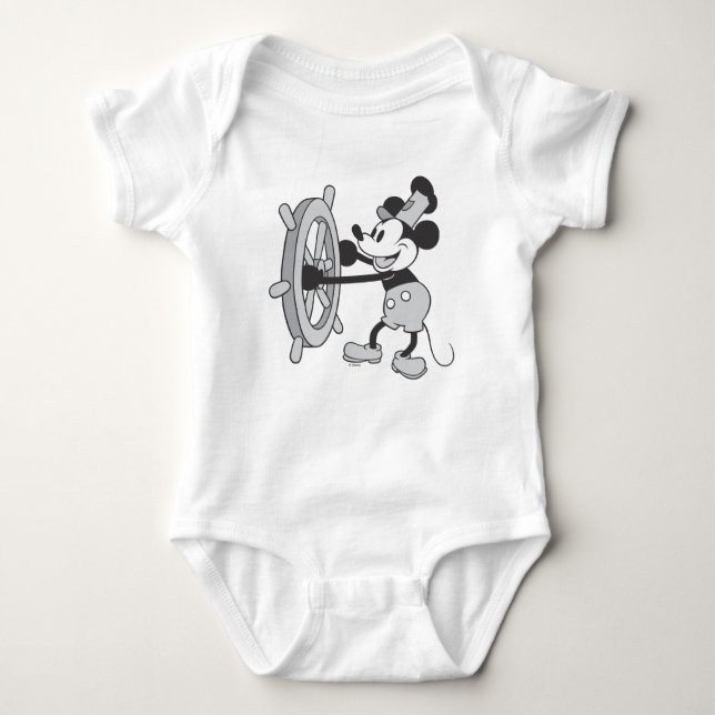 Classic Mickey | Steamboat Willie Baby Bodysuit (Front)