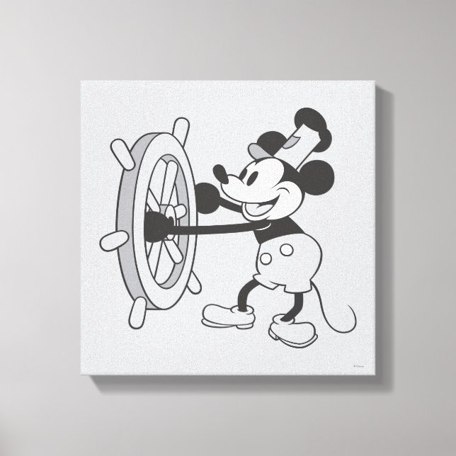 Classic Mickey | Steamboat Willie Canvas Print (Front)