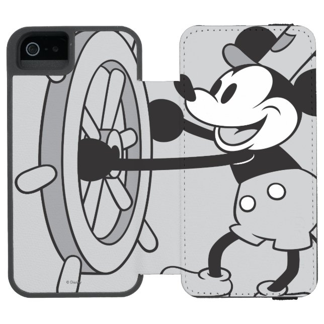 Classic Mickey | Steamboat Willie Incipio iPhone Wallet Case (Folio Open)