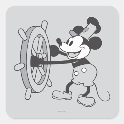 Classic Mickey | Steamboat Willie Square Sticker
