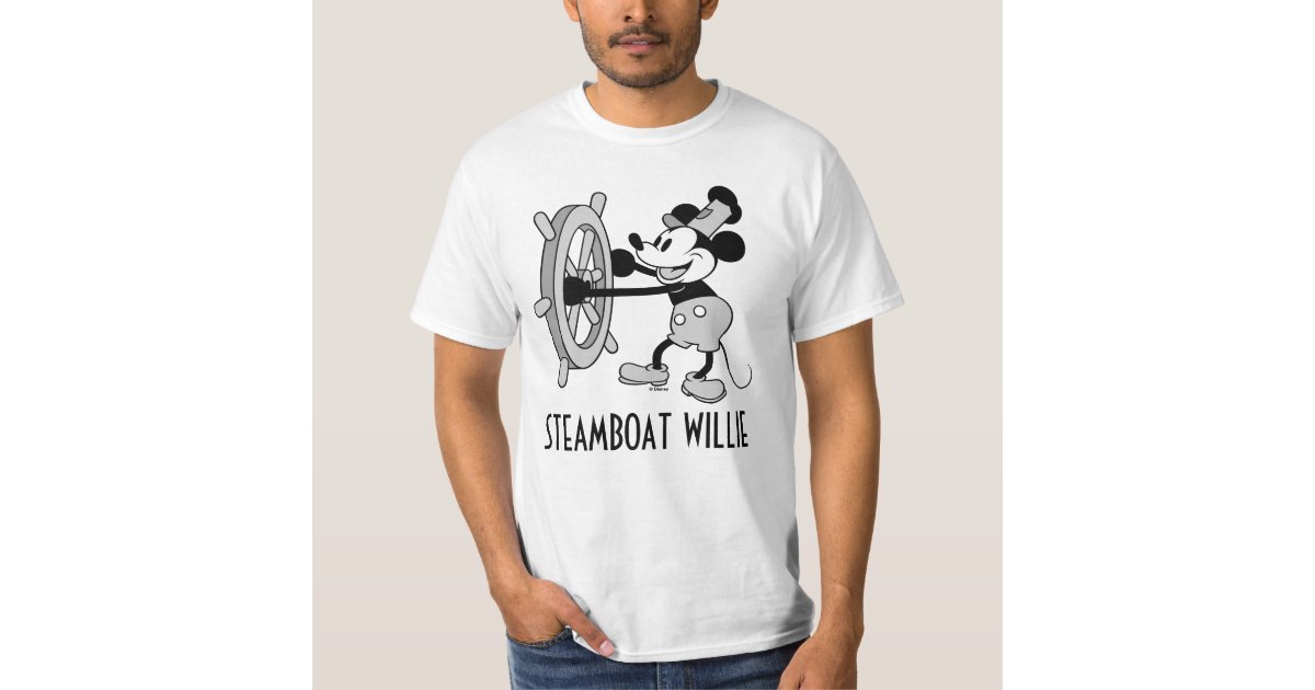 Classic Mickey | Steamboat Willie T-Shirt | Zazzle.com