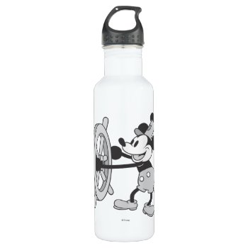 Classic Mickey | Steamboat Willie Water Bottle by MickeyAndFriends at Zazzle