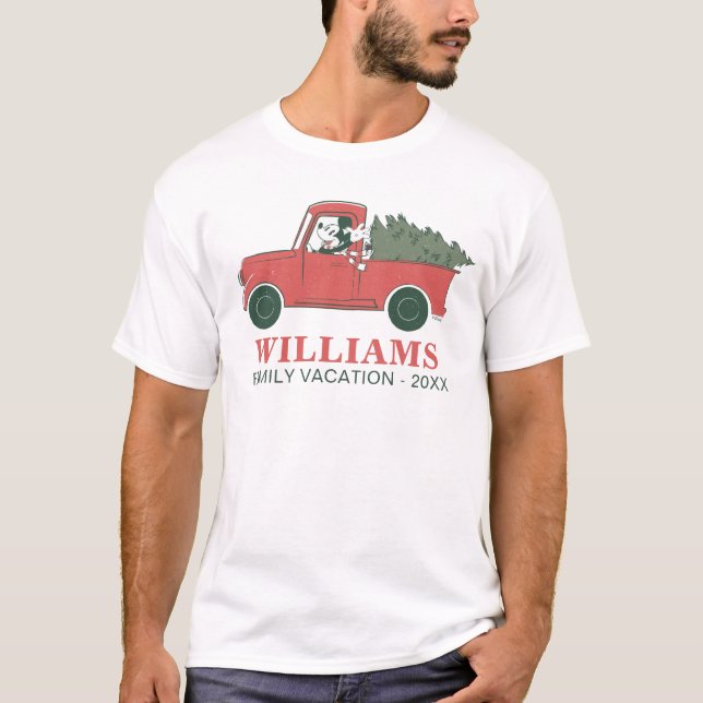 Classic Mickey & Truck | Christmas Family Vacation T-Shirt (Front)