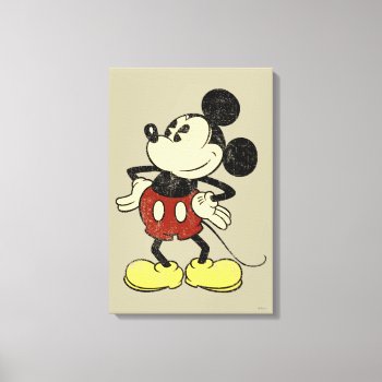 Classic Mickey | Vintage Hands On Hips Canvas Print by MickeyAndFriends at Zazzle