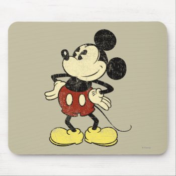 Classic Mickey | Vintage Hands On Hips Mouse Pad by MickeyAndFriends at Zazzle