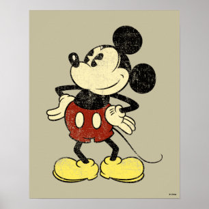 Classic Mickey Vintage Hands on Hips Poster
