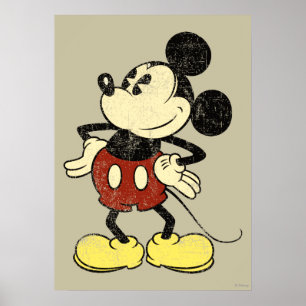 Classic Mickey Vintage Hands on Hips Poster