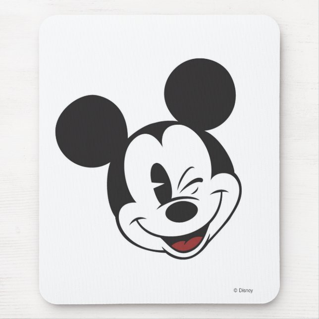 Classic Mickey Wink Mouse Pad (Front)