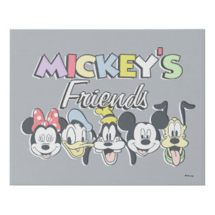 Classic Mickey's Friends Faux Canvas Print