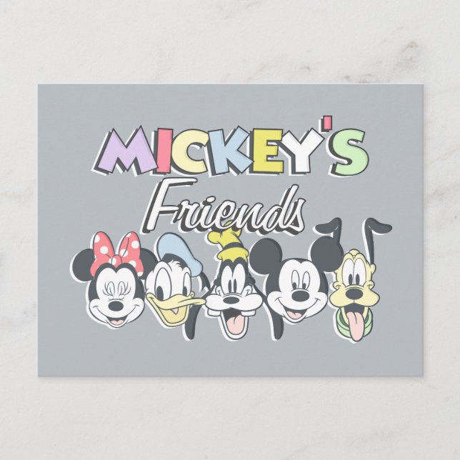 Classic Mickey's Friends Postcard (Front)