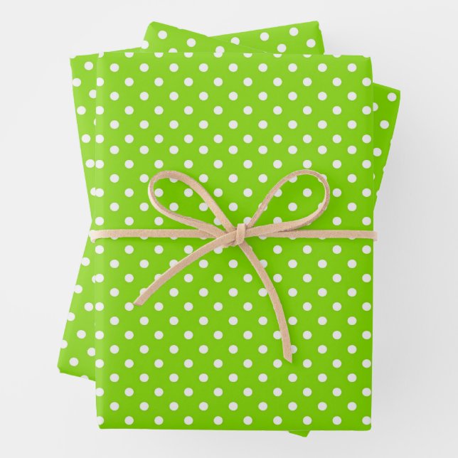 Classic Micro Polka Dot Seamless Pattern Wrapping Paper Sheets (In situ)