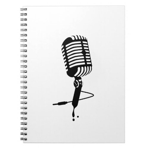 classic microphone notebook