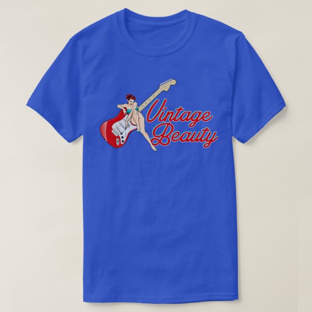 Classic Mid Century Design PinUp Girl and Electric T-Shirt (Design Front)