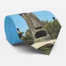 Classic Mid-Century Tiki Gardens Florida necktie
