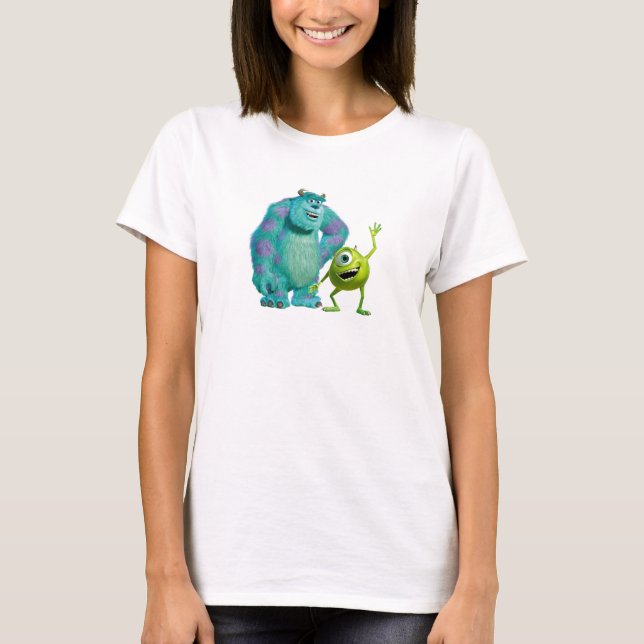 Classic Mike & Sully Waving Disney T-Shirt (Front)
