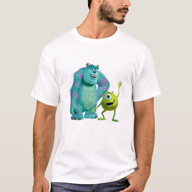 Classic Mike & Sully Waving Disney T-Shirt (Front)