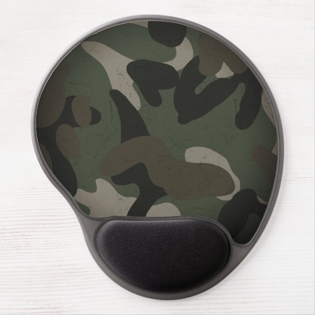 Classic Military Camo Pattern Gel Mouse Pad (Front)